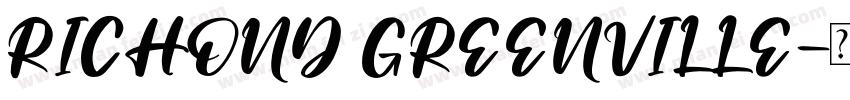 RICHOND GREENVILLE字体转换
